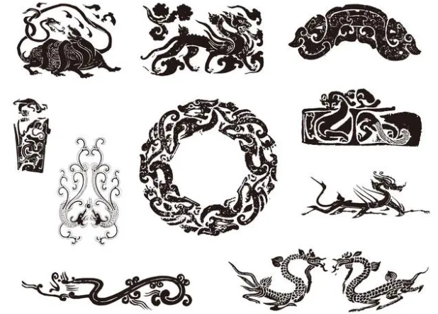 金门龙纹和凤纹的中式图案